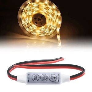 Dc 12V Mini-Led Strappo Luce Dimmer Controller Su / Spento Interruttore for 3528 - Foto 1 di 12