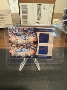 2025 Topps Series 2 Blue Jays Dual Auto Relic Daulton Varsho&George Springer /50 - Picture 1 of 3