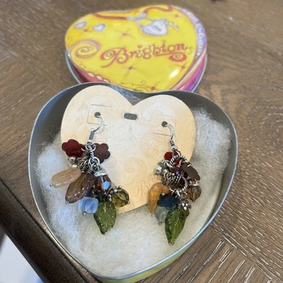 Brighton Venetian French Wire Earrings W/Heart Tin  **RETIRED** - Image 1 of 4