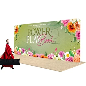 Tela de tensión protable de 20 pies personalizada cabina de exhibición telón de fondo de pared - Imagen 1 de 7