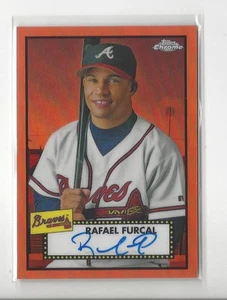 Topps 2021 cromo platino naranja refractor Rafael Furcal autógrafo Braves/25 - Imagen 1 de 2