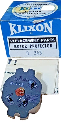 OEM KLIXON A-343, A343 Automatic Overload Motor Protector - Image 1 of 4