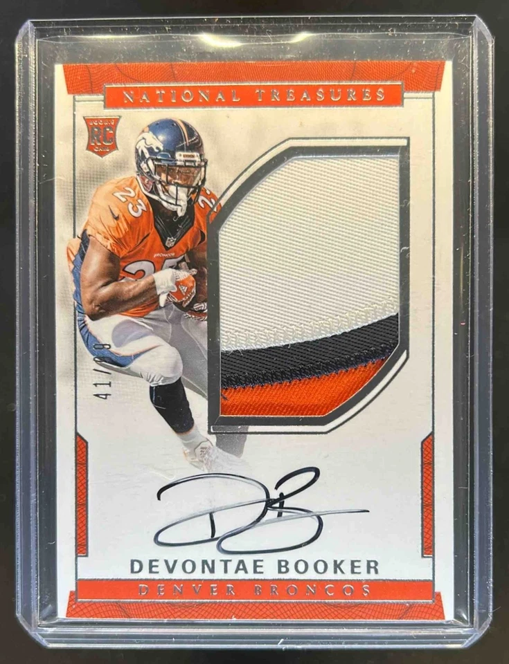 2016 National Treasures Devontae Booker RC Patch Auto #41/99 Broncos - Image 1 of 2