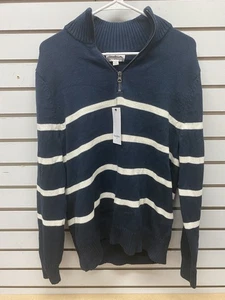 Men's Navy Quarter Zip Sweater - Goodfellow & Co - Size M NWT - Picture 1 of 3