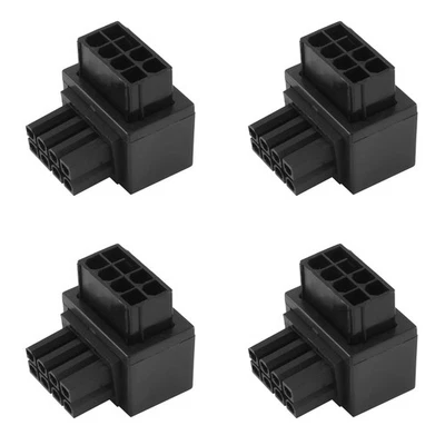 4X ATX 8-Pin-Buchse 90 Grad Gewinkelt Auf 8-Pin-Stecker Netzteil GPU-Servol4392 - Bild 1 von 4