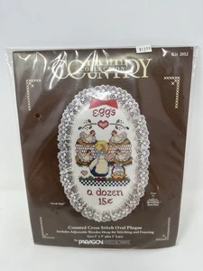 Huevos frescos Paragon Needlecraft contados punto de cruz colección Country 2052 - Imagen 1 de 5