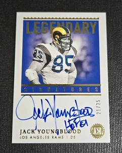 Jack Youngblood 2020 Panini Incassato Firme Leggendarie Oro /25 HOF Rams LS-JY - Foto 1 di 4