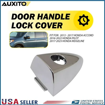 Para Honda Accord LH 2013-2017 Manija de la puerta del conductor delantero Llave Bisel Cubierta Cromo 1* Foto 1 de 4