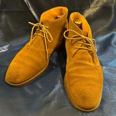 CROCKETT & JONES Chukka Boots Suede Light Brown Size UK 7E Men's - Image 1 of 4
