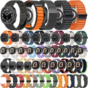 Silikon Nylon Armband Für Samsung Galaxy Watch Ultra 47mm 2025 Edelstahl Strap - Bild 1 von 110