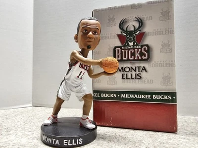 Bobblehead Monta Ellis Milwaukee Bucks NBA 2013 SGA novo na caixa - Imagem 1 de 4
