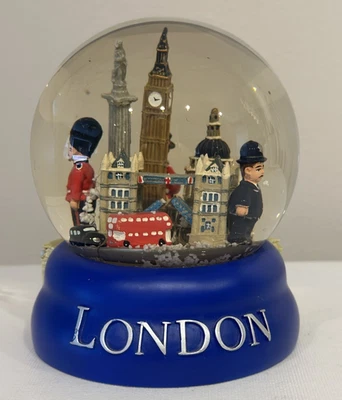 Rare Vintage London Icon Snow Globe Yarto Group Big Ben Tower Bridge UK Souvenir - Image 1 of 4