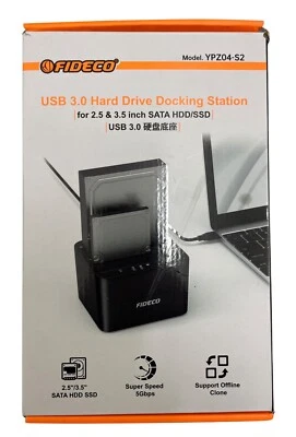 NEW Fideco USB3.0 HDD Docking Station For 2.5/3.5 Model: YPZ04-S2 - Image 1 of 3