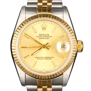 Orologio Rolex Datejust bicolore misura media quadrante oro champagne 68273 - Foto 1 di 8