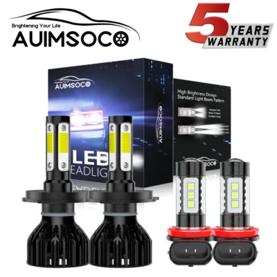 For Honda Ridgeline 2006-2014 LED High Low Beam Headlight+Fog Light Bulbs Kit - Image 1 of 4