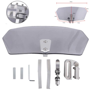 Universal Rauch Motorrad Windschild Windschutzscheibe ClipOn Einstellbar Spoiler - Bild 1 von 12