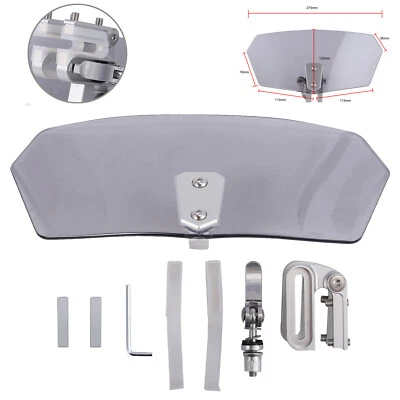 Universal Rauch Motorrad Windschild Windschutzscheibe ClipOn Einstellbar Spoiler - Bild 1 von 4