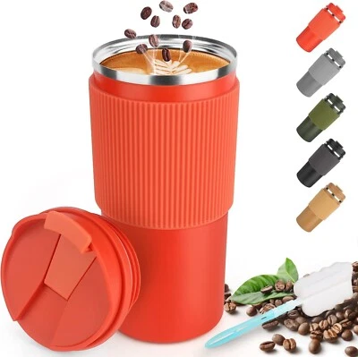 Thermobecher Isolierbecher Edelstahl Auslaufsicherer To Go Kaffee 450ml B1095 - Bild 1 von 4