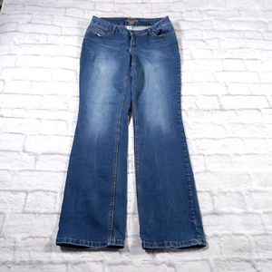 Maurices Curvy Medium Wash Mid rise Boot Womens Blue Jeans Sz 10 - Picture 1 of 12