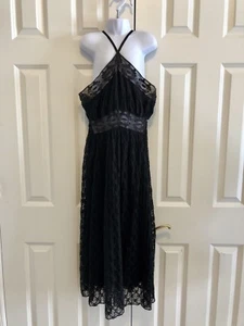 Free People Dress Women XS Black Babydoll High Neck Lingerie Sexy Flirty Boho - Picture 1 of 7