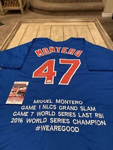 Miguel Montero Autographed/Signed Jersey JSA COA Chicago Cubs Stat