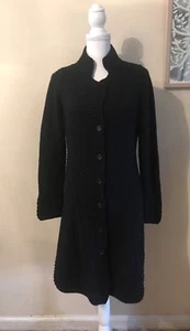 Strenesse Gabriele Strehle Long Knit Cardigan Sweater/ Coat /Jacket-Italy-6/38 - Picture 1 of 11