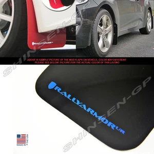 Rally Armor UR Black Mud Flaps w/ Blue Logo for 2012-2017 Hyundai Veloster - Picture 1 of 2