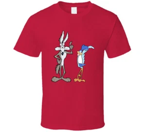 Lonney Tunes Roadrunner And Wally Coyote Vintage Retro Style T-shirt And Apparel - Picture 1 of 3