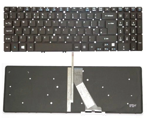 New UK Keyboard for Acer Aspire M5-581T V5-552P V5-573 V7-581 V7-582 Backlit - Bild 1 von 1