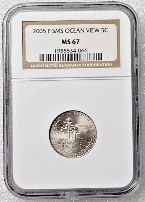 2005 P SMS Ocean View 5C Jefferson Nickel NGC MS67 - Image 1 of 4