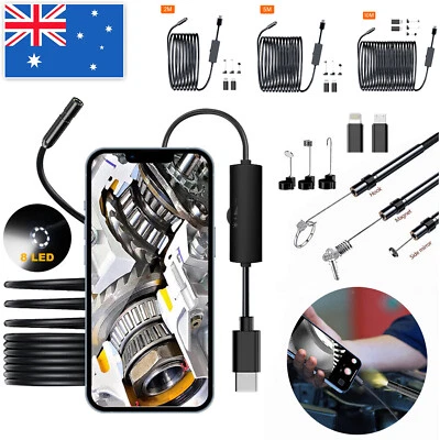 HD Endoscope Camera Borescope Snake Inspection Camera For iPhone& Android Phones - image 1 of 4