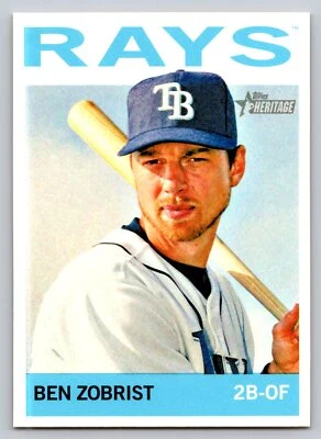 2013 Topps Heritage #36 Ben Zobrist Tampa Bay Rays - Image 1 of 2