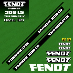 Fendt Farmer 309 LS Turbomatik Traktor Aftermarket Aufkleber Sticker Set - Bild 1 von 2