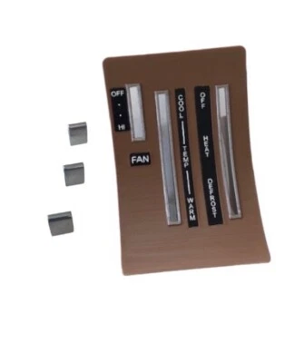 Ford Maverick Grabber Comet LDO 1969-1977 3 perillas control de calefacción cara de ceja bronceada Foto 1 de 4