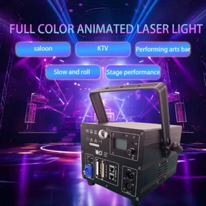 Full color RGB Animation Scan Laser Projector ILDA DJ Disco Club Stage Light - Picture 1 of 9