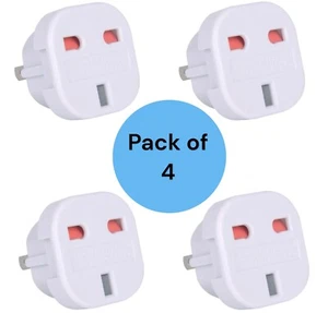 Pack of 4 UK To Dominican Dominic Republic Mexico Plug Travel Adaptor Adapter ; - Picture 1 of 7