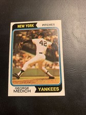 #445 George doc Medich New York Yankees￼   1974 Topps Cb26