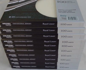 1200 hojas de papel Wausau lino real marfil 24 lb. 8,5" X 11 nuevo profesional de EE. UU. - Imagen 1 de 8