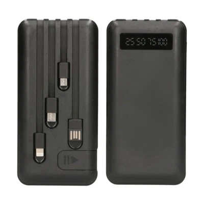 Power Bank 20000mAh Cavi Integrati Display LED con Mini Supporto per Smartphone - Immagine 1 di 4