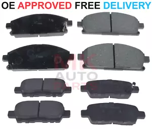 FOR NISSAN ELGRAND E51 2.5 3.5 PETROL FRONT & REAR BRAKE PADS SET 2002 TO 2010 - Picture 1 of 6