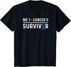 Colon Cancer Awareness Blue Ribbon Survivor Remission Youth Unisex T-shirt - Picture 1 of 3