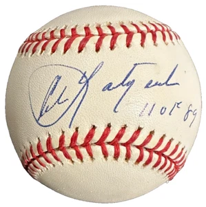 Carl Yastrzemski Autographed American League Baseball Red Sox W/ HOF 89 JSA - Picture 1 of 4