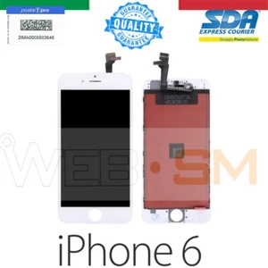 IPHONE 6 LCD SCHERMO DISPLAY RETINA TOUCH SCREEN VETRO FRAME BIANCO - Imagen 1 de 1