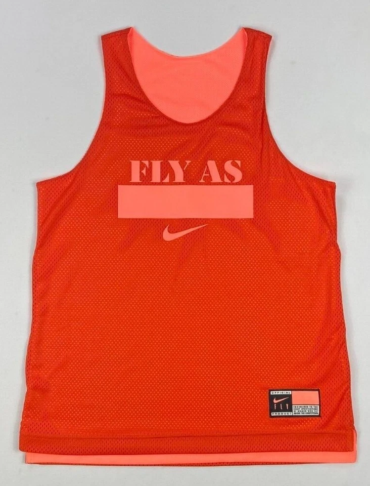Nike Women's S Swoosh Fly Reversible Basketball Jersey Orange CZ6610