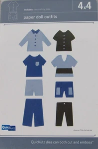 QuicKutz Papierpuppe Outfits 4x4 2 Stanzschablonen REV-284-D - Bild 1 von 2