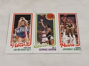 Jan Van Breda Kolff/George Gervin/Johnny Davis 1980-81 Topps #117/204/162