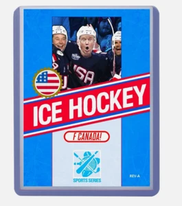 Limited Custom Musk Vance Trump USA ICE HOCKEY Custom Trading Card - Picture 1 of 1