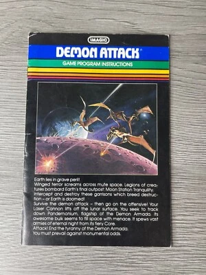 Demon Attack Imagic Intellivision Instruction Booklet Manual Only - Image 1 of 2