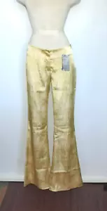 Pantalones para mujer JIMPANY, talla 36, hechos en Italia, talla XS, nuevos con etiquetas, oro beige sedoso - Imagen 1 de 7