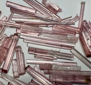 Lote de cristales de turmalina rosa de alta calidad terminados completos de 11 quilates @AFG - Imagen 1 de 6